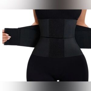 Black Waist Trainer Belt - Adjustable Slimming Shaper
